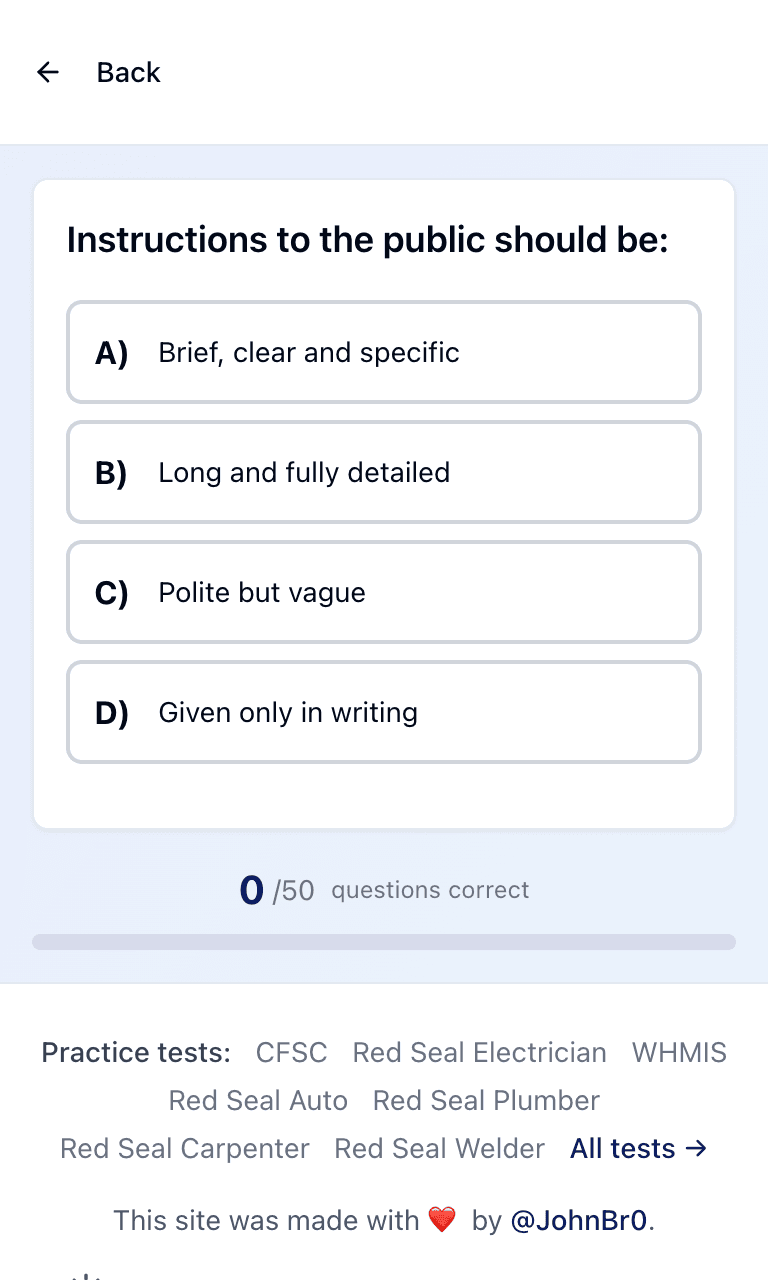Tigertest Security Guard practice test training mode on mobile