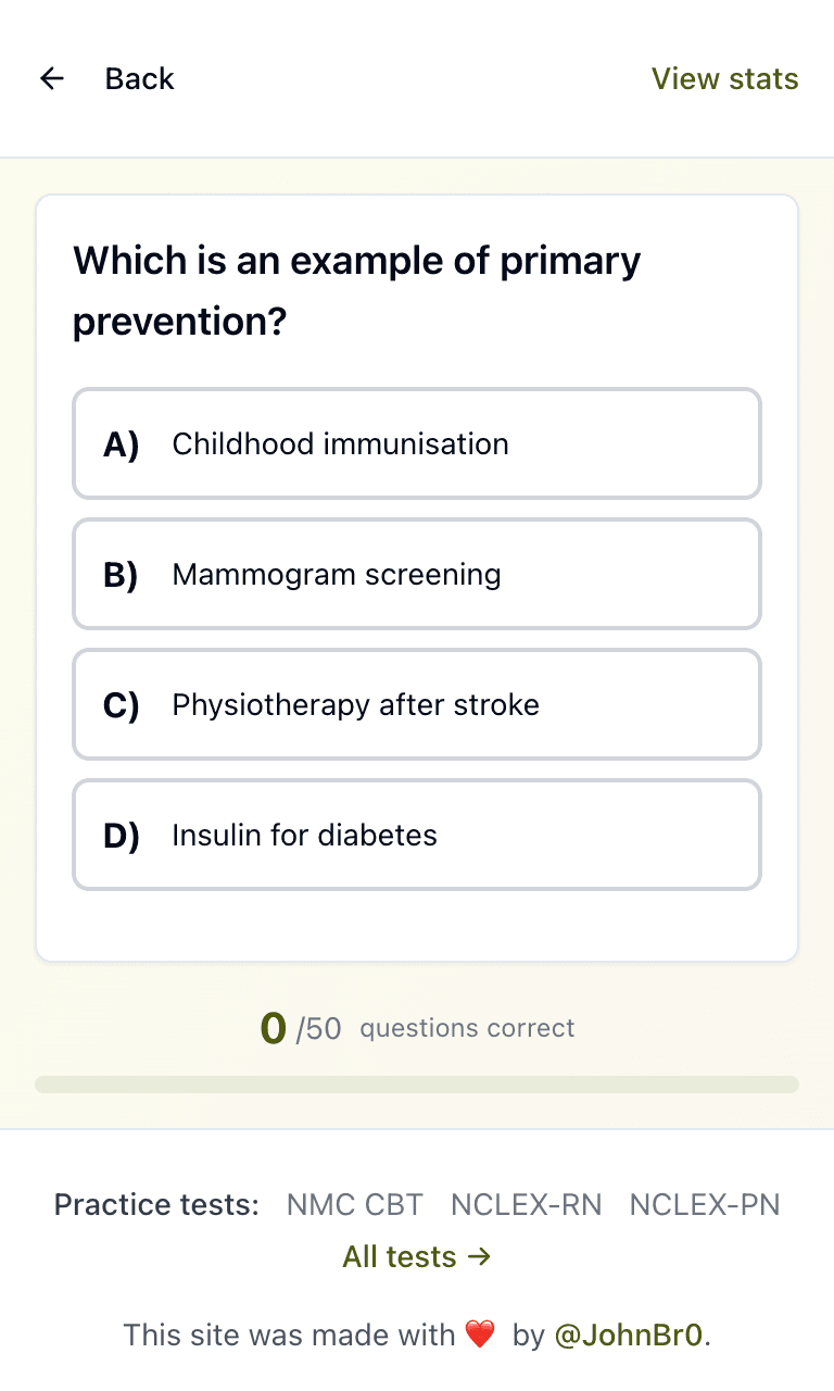 Tigertest Gulf RN practice test training mode on mobile