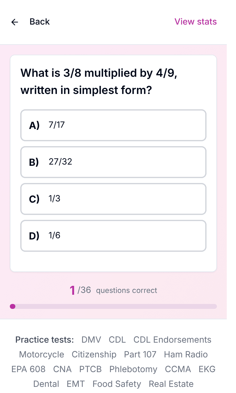 TigerTest HESI A2 practice test training mode on mobile