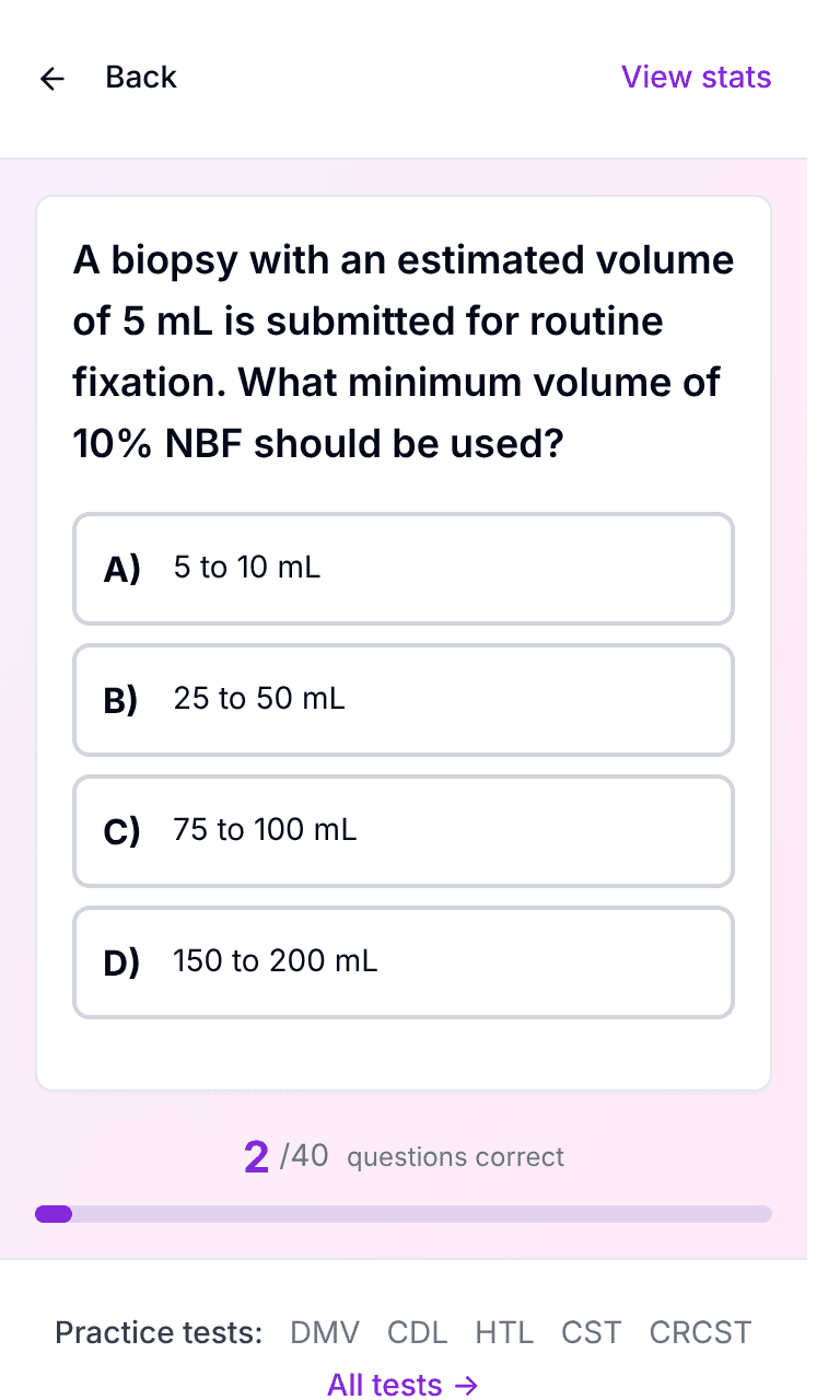 TigerTest HTL practice test training mode on mobile