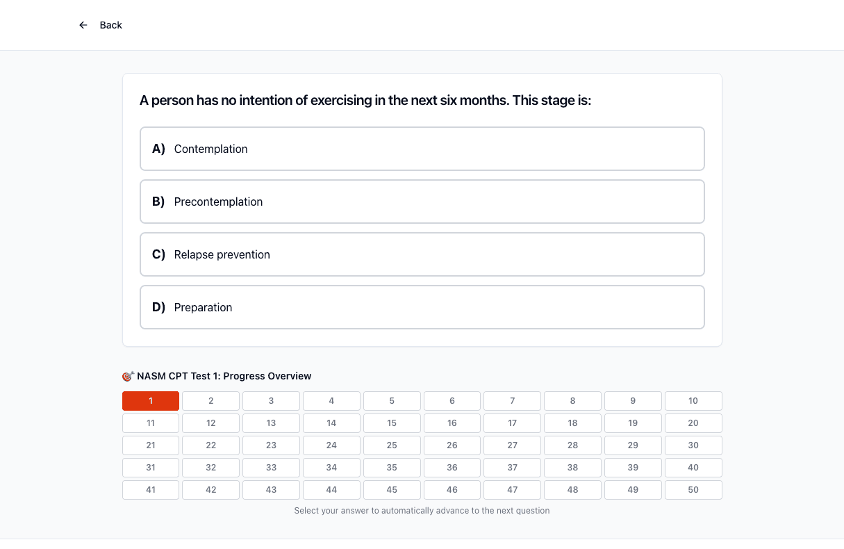 Tigertest NASM CPT practice test on desktop