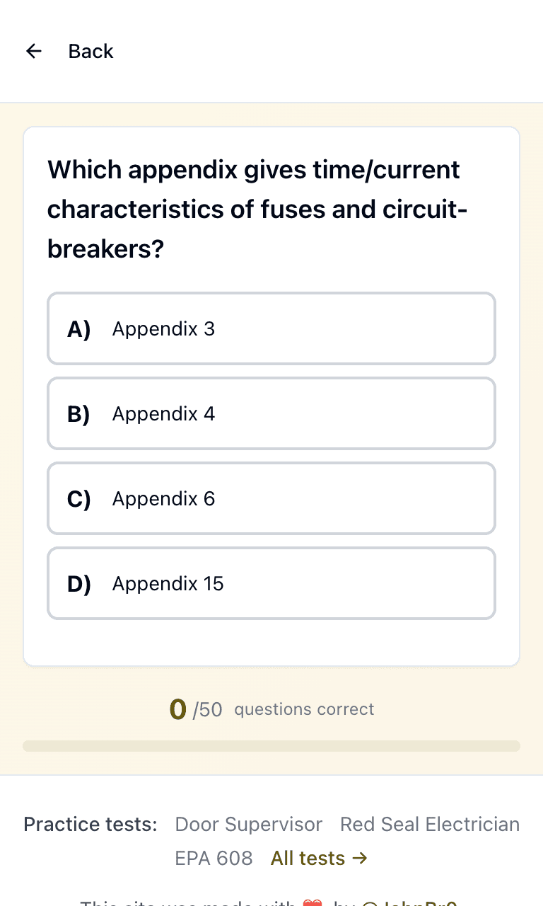 Tigertest 18th Edition practice test training mode on mobile