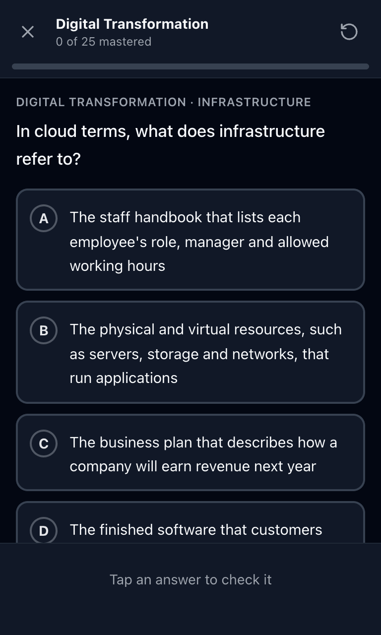Tigertest Google CDL practice test training mode on mobile