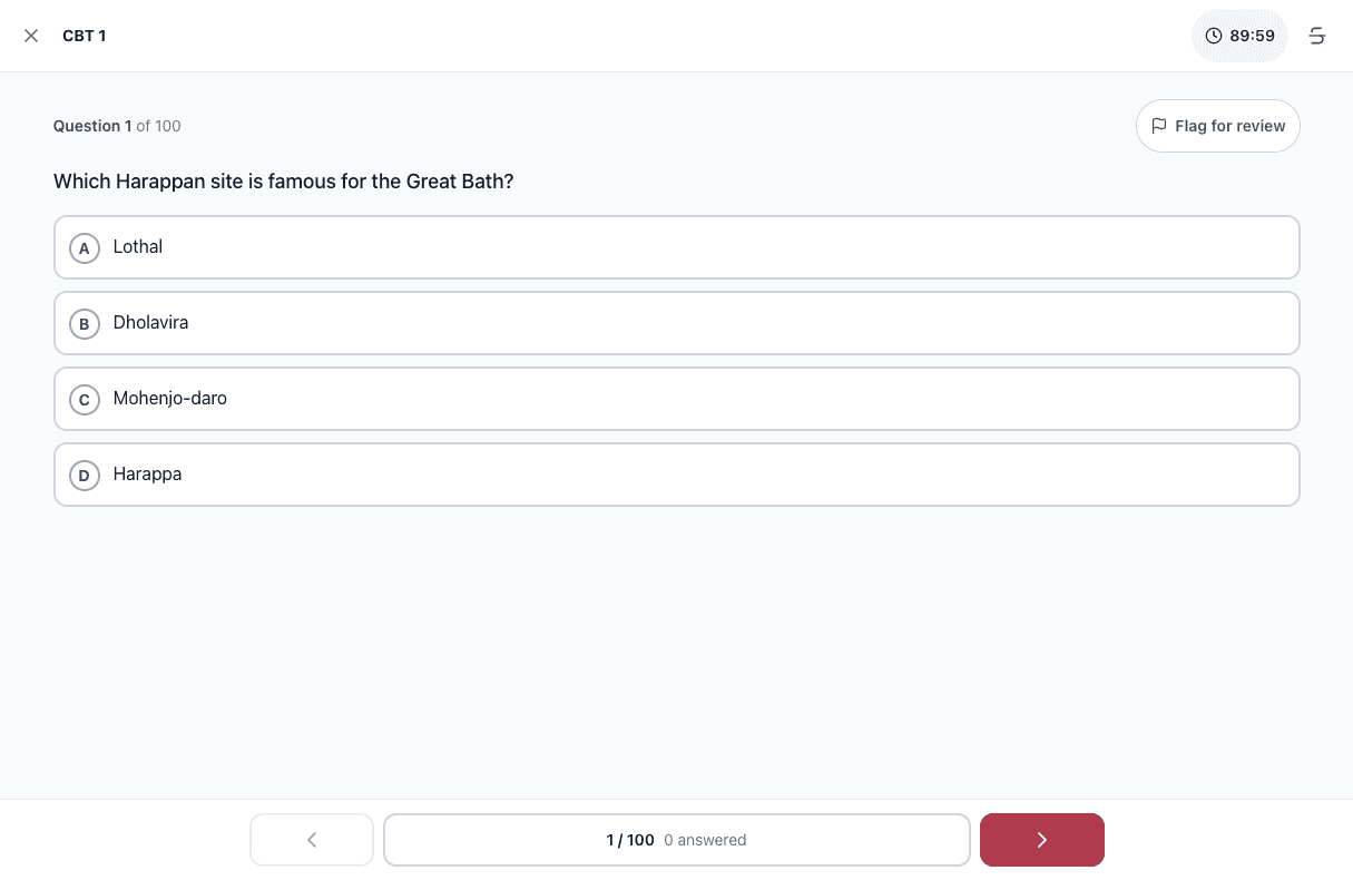 Tigertest RRB NTPC practice test on desktop